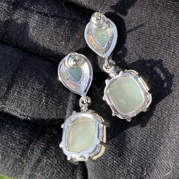 Genuine Fire Opal Earrings - Picture 10 of 12